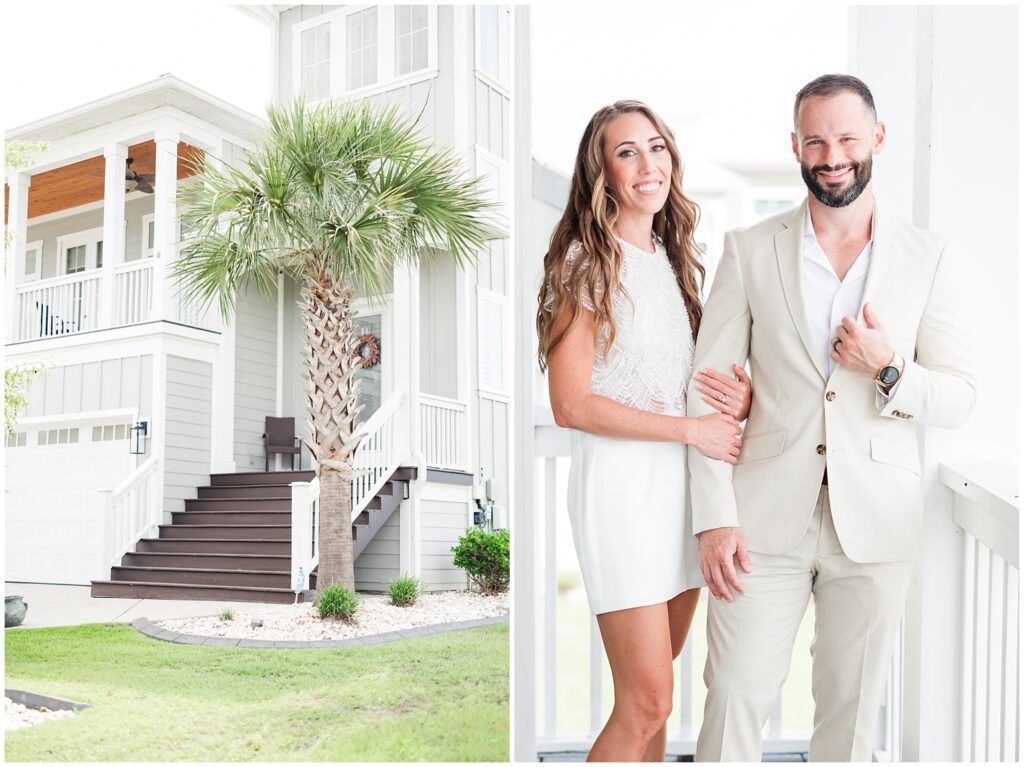Backyard wedding reception overlooking the waterway in Myrtle Beach"