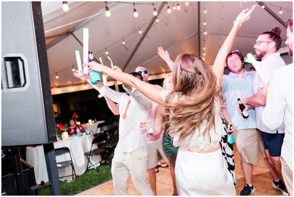 Best Night Ever DJ keeping the dance floor packed at Myrtle Beach reception myrtle beach wedding goals