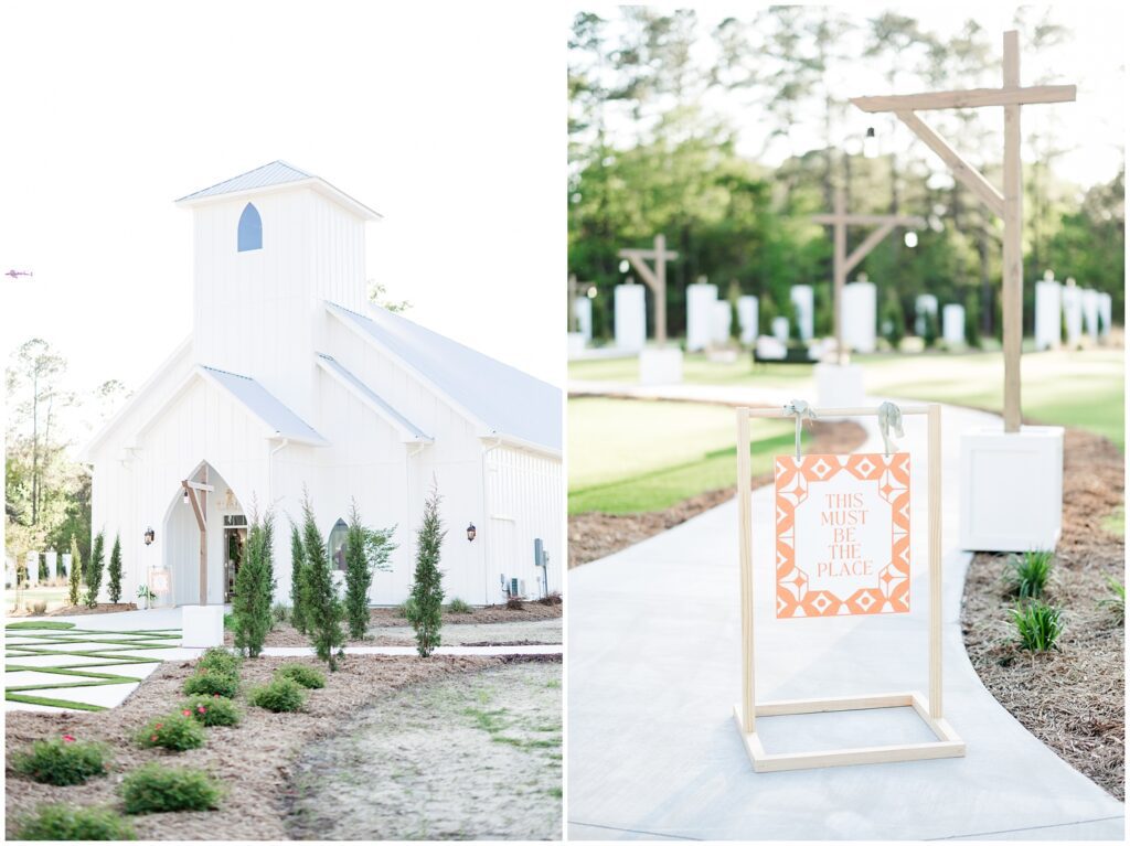 Ceremony Church at Wildberry Farm with large windows and natural light