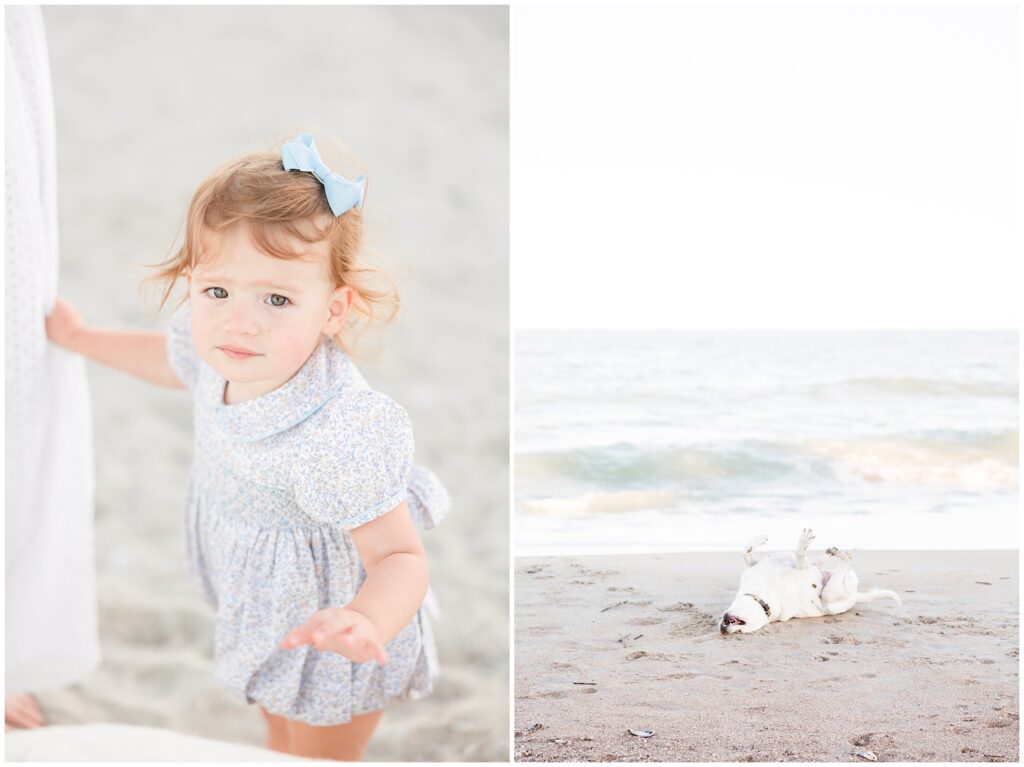 Debordieu Colony Beach Family Photography with Dog 