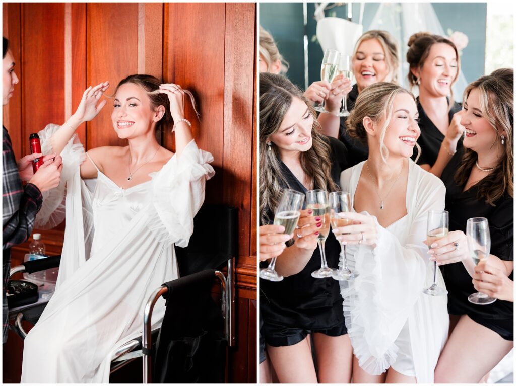 getting ready photos on wedding day in pawleys island south carolina