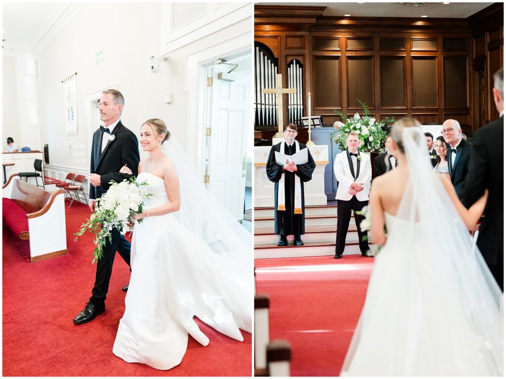 Belin United Methodist Church wedding ceremony in Murrells Inlet, South Carolina