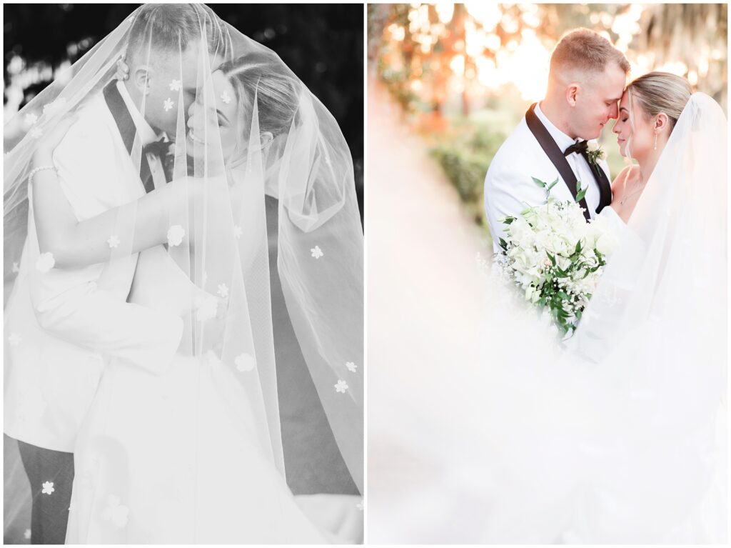 Romantic sunset photos at Heritage Club wedding Pawleys Island