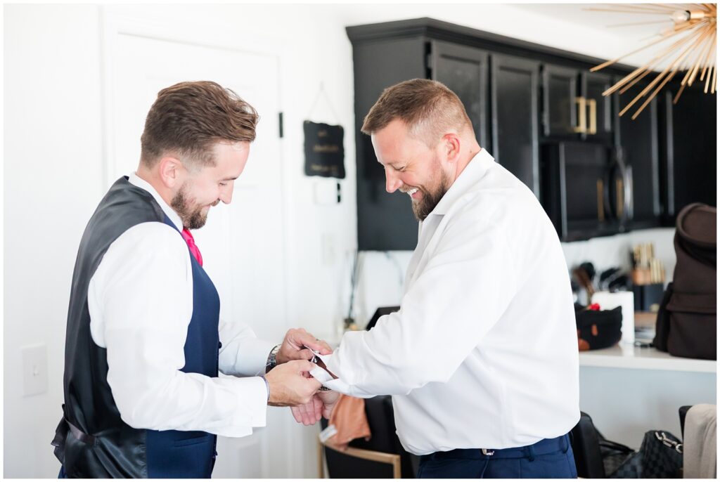 candid wedding moments getting ready