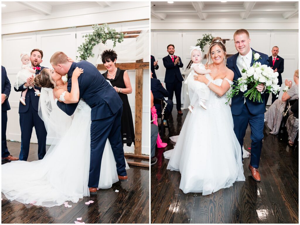 tearful wedding ceremony at the village house, pawleys island