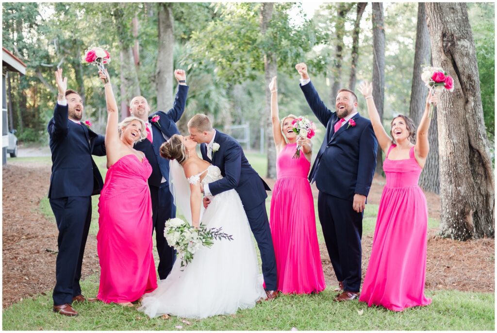 The Village House at Litchfield Wedding with pinks and blue