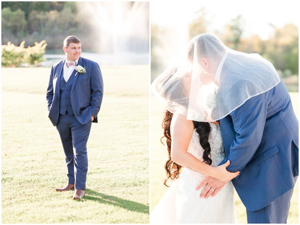 Bride and groom portrait at The Venue at White Oaks captured in Myrtle Beach photography style