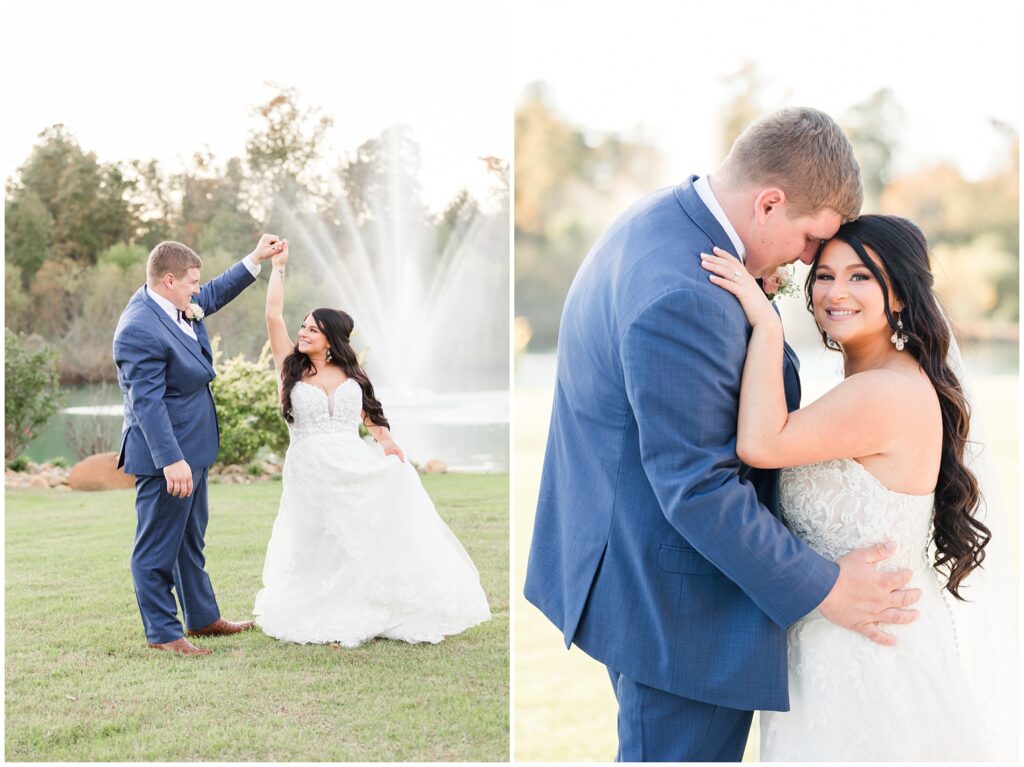 Bride and groom portrait at The Venue at White Oaks captured in Myrtle Beach photography style