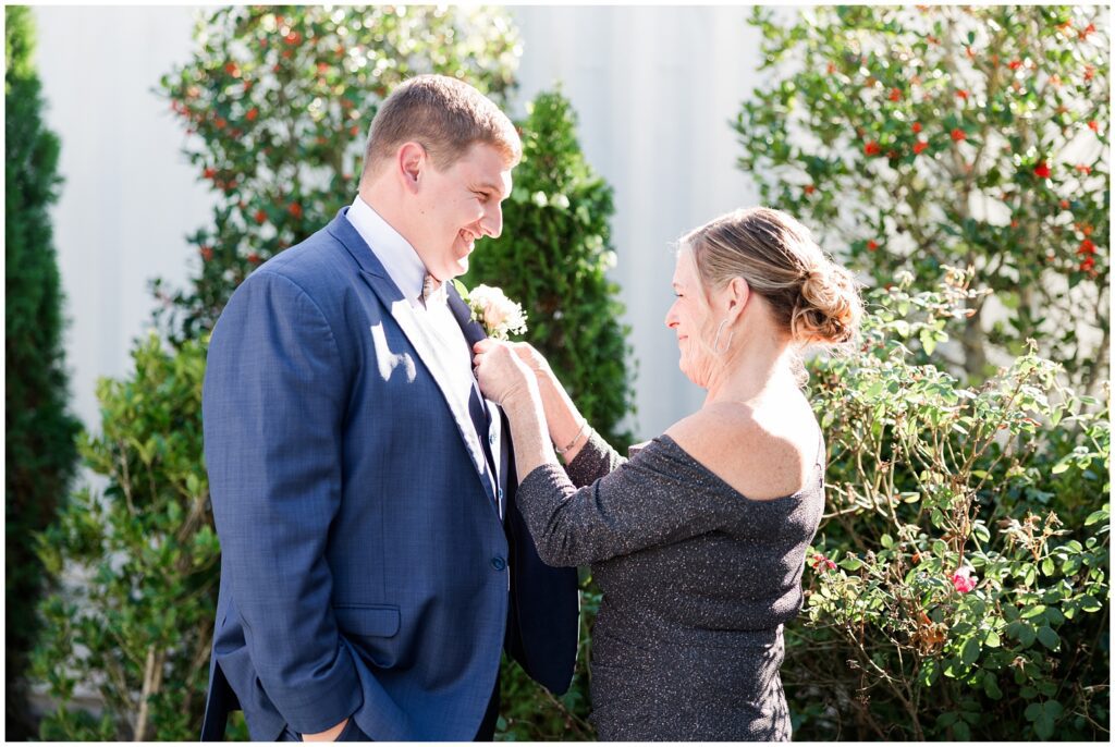 Groom getting ready portrait by Myrtle Beach photographer