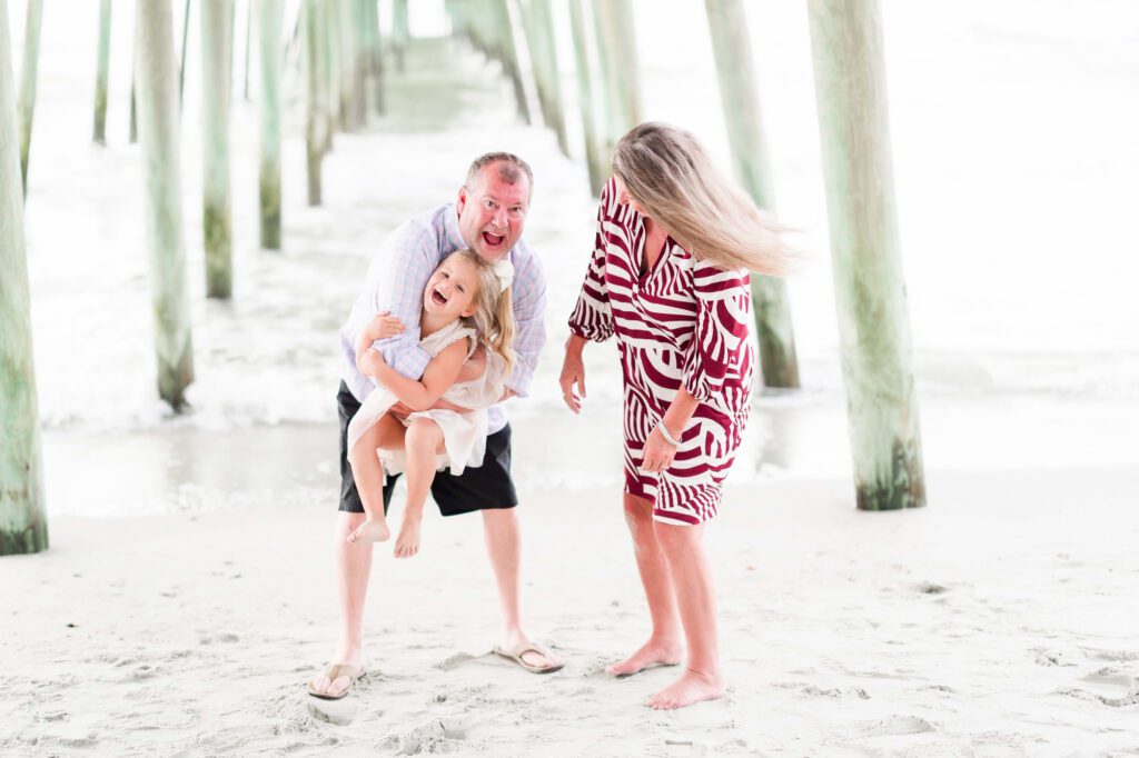 Photos with a pier on the beach
