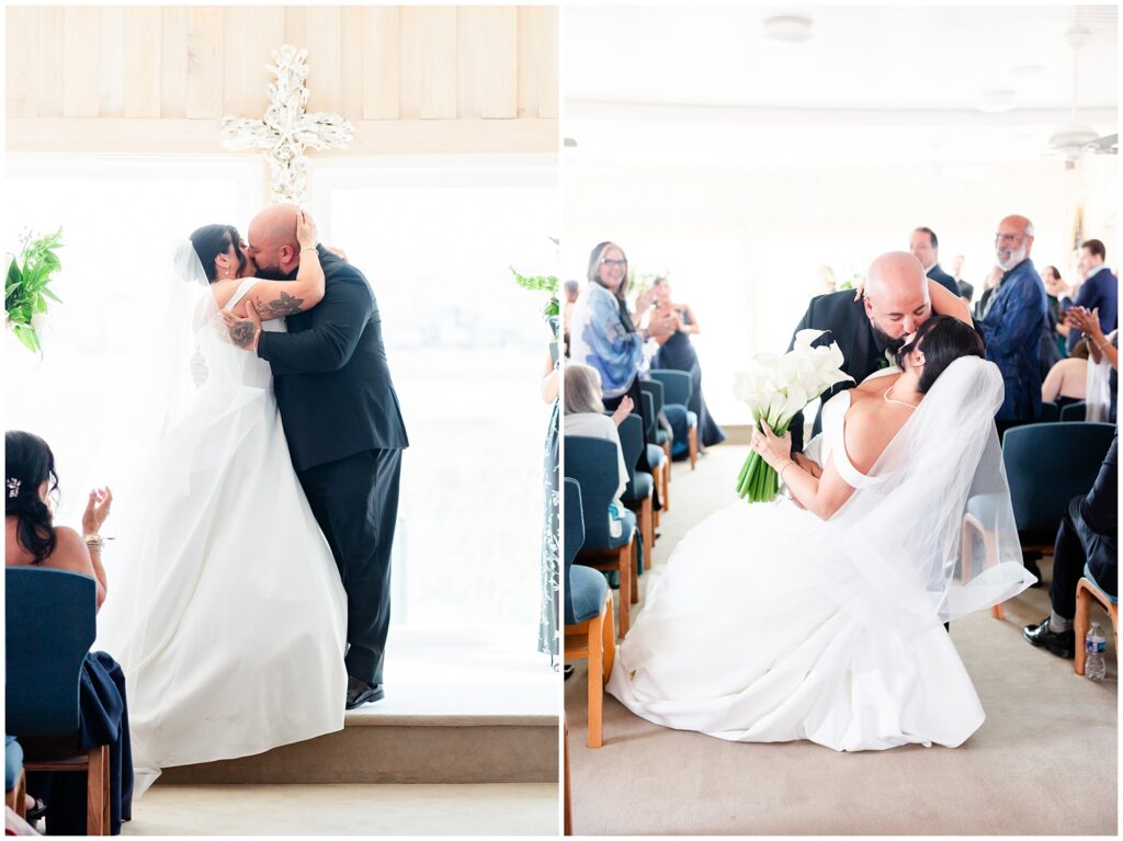 Bride and Groom at The Pawleys Island Chapel, Pawleys Island weddings 