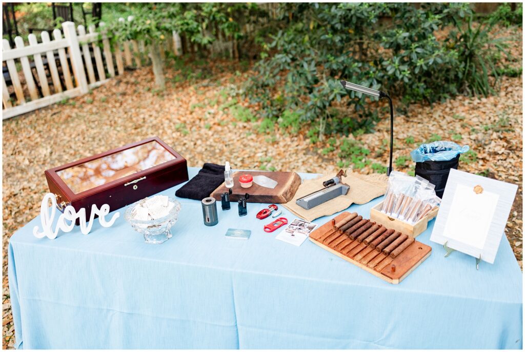 Cigar Bar at wedding 
