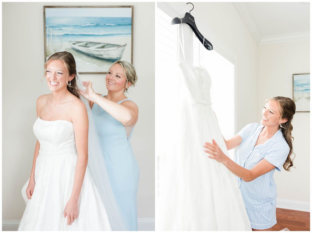 Bride getting ready for wedding - Georgetown, SC.