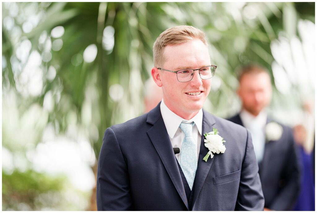 Grooms first look with bride on wedding day - A Kaminski House Wedding