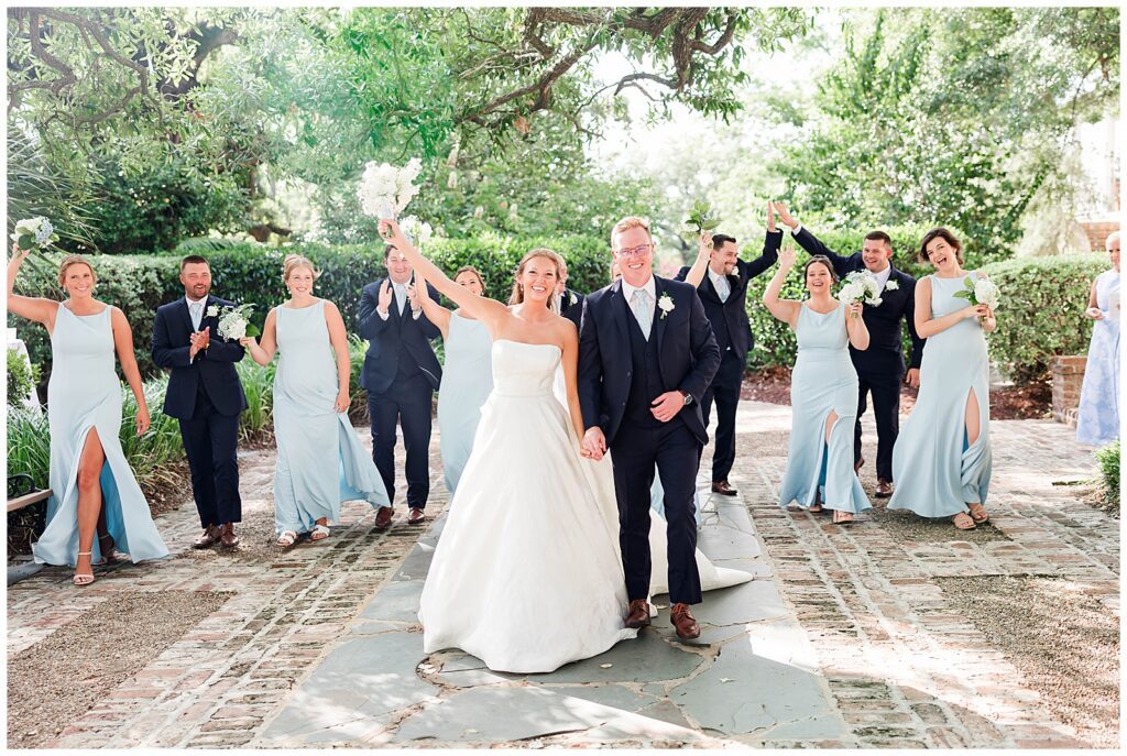 A Kaminski House Wedding, Georgetown, SC. Bridal Party posing for photos