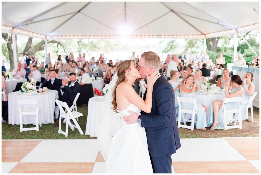 Tent wedding reception at The Kaminski House, Georgetown, SC.