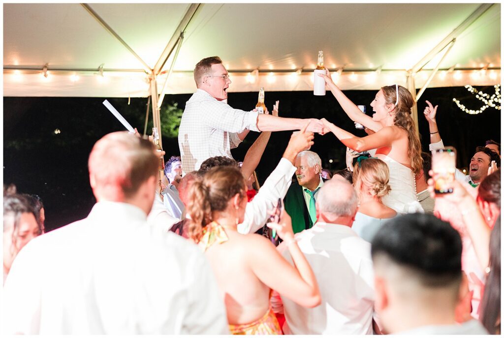 Tented wedding reception at The Kaminski House, Georgetown, SC.