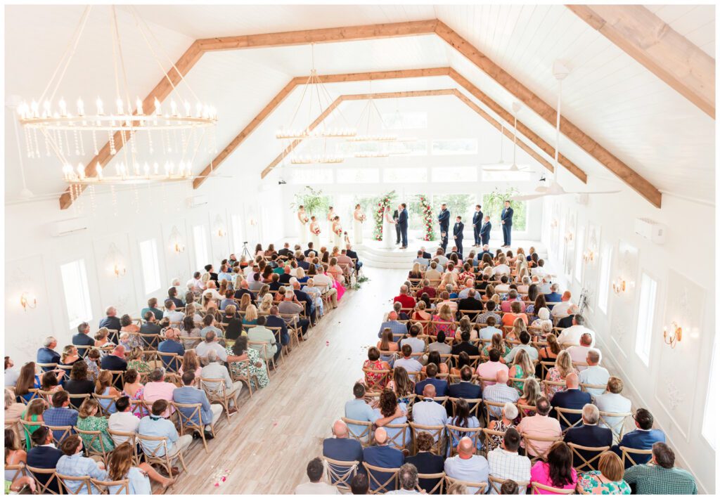 bride and groom exchanging vows at Wildberry Farm