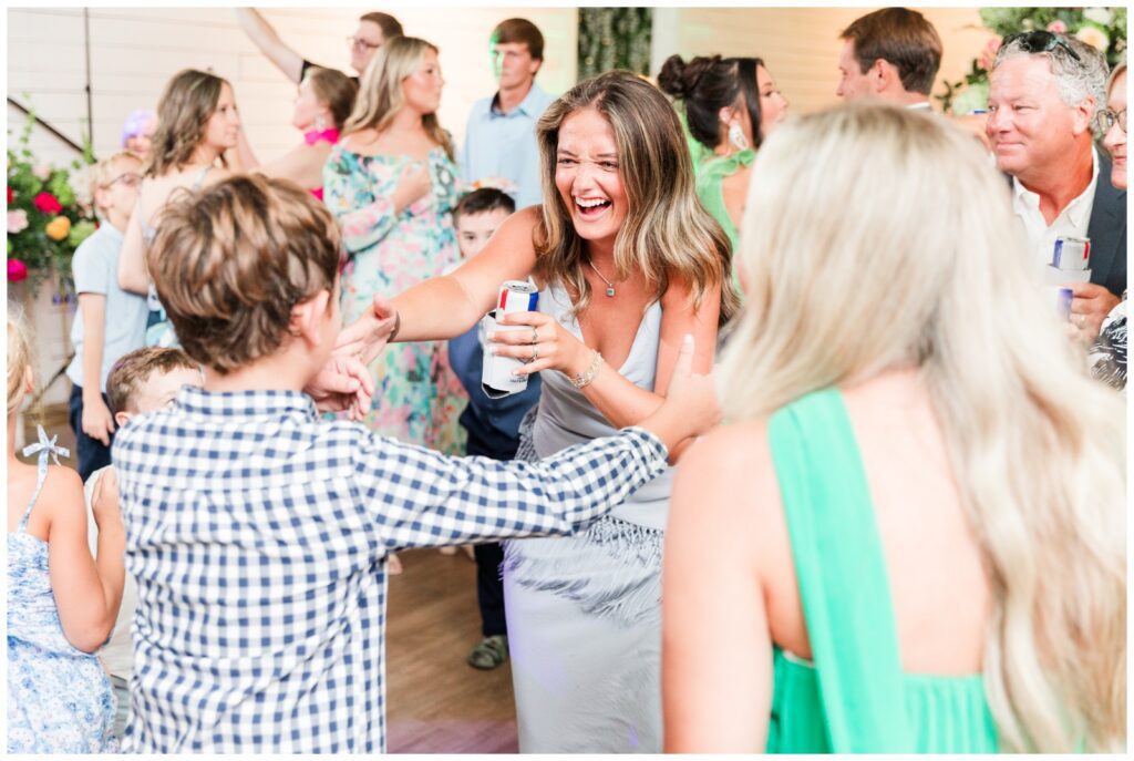wedding guests celebrating at Wildberry Farm