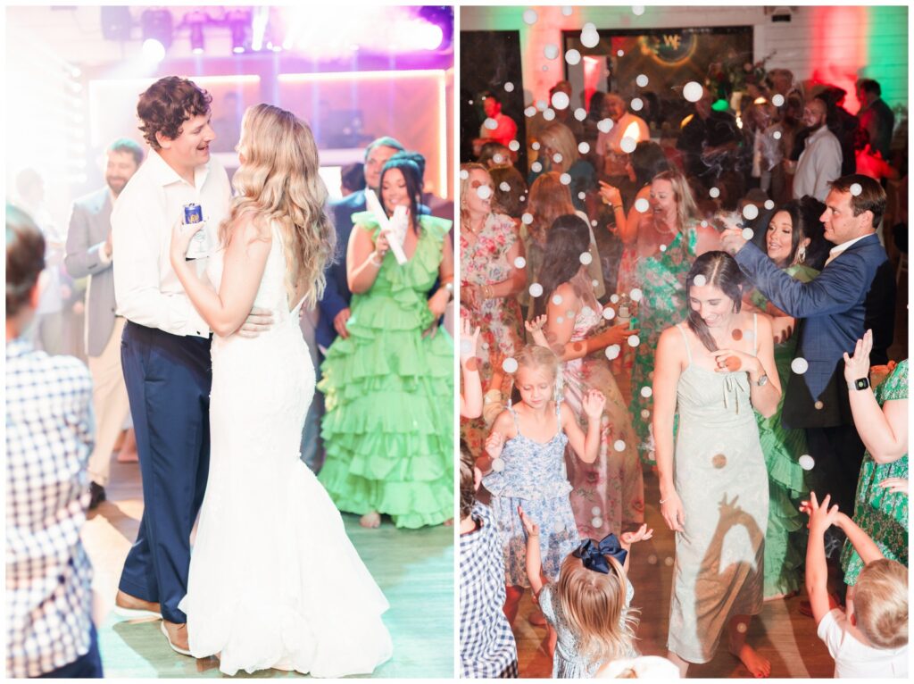 wedding guests celebrating at Wildberry Farm