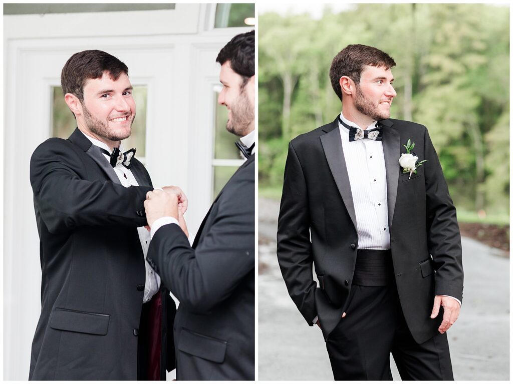 Groomsmen getting ready for southern, Pawleys Island Wedding