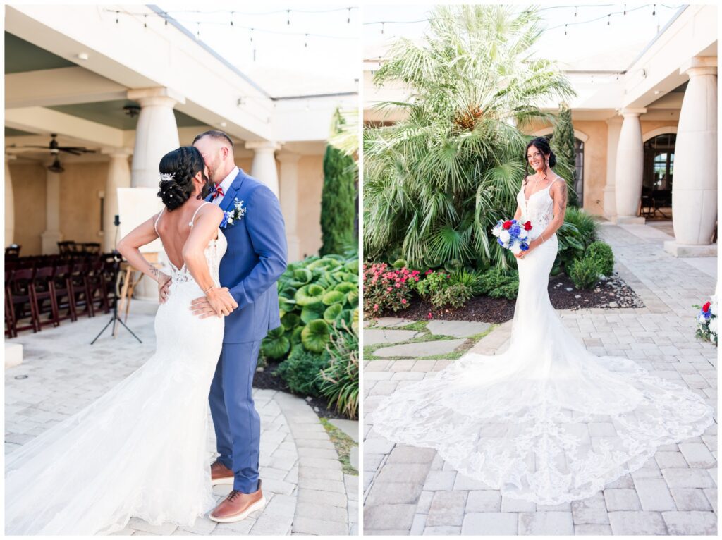 Emotional outdoor wedding ceremony at 21 Main Events at North Beach